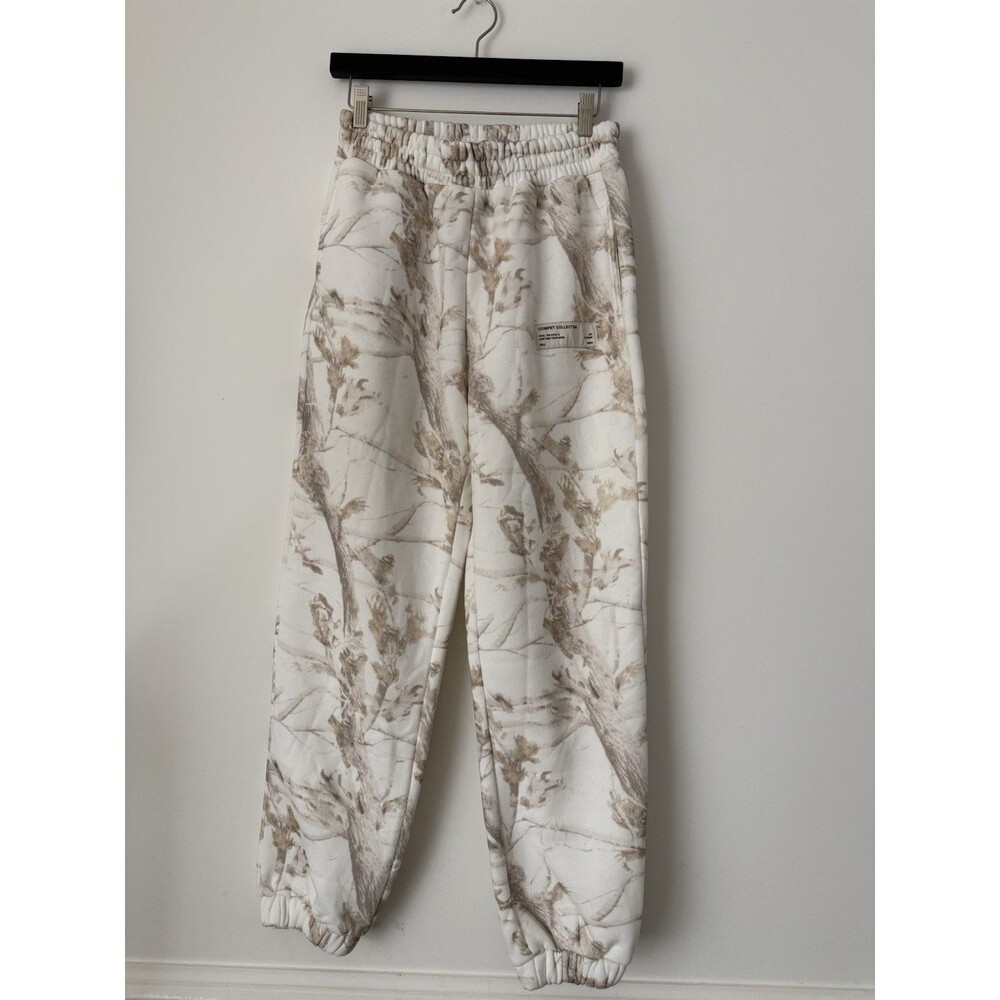 Comfrt Comfort Collection Women’s Small White Beige Camo Sweatpants Joggers 2024